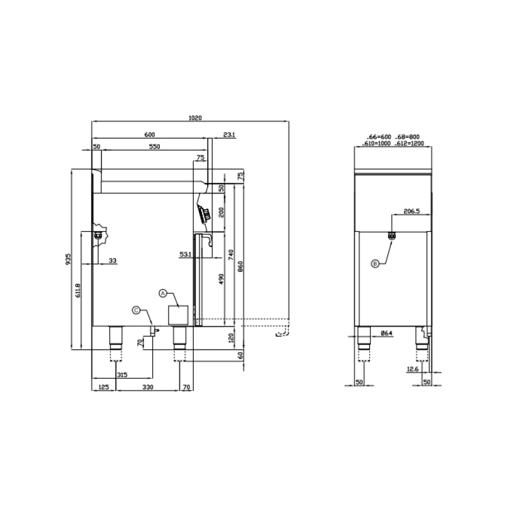 Elektripliit ahjuga CFM4-66ETX/V (06660632X)