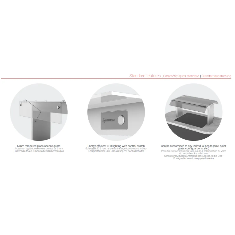 LED-valgustusega buffet-riiul 1393 mm