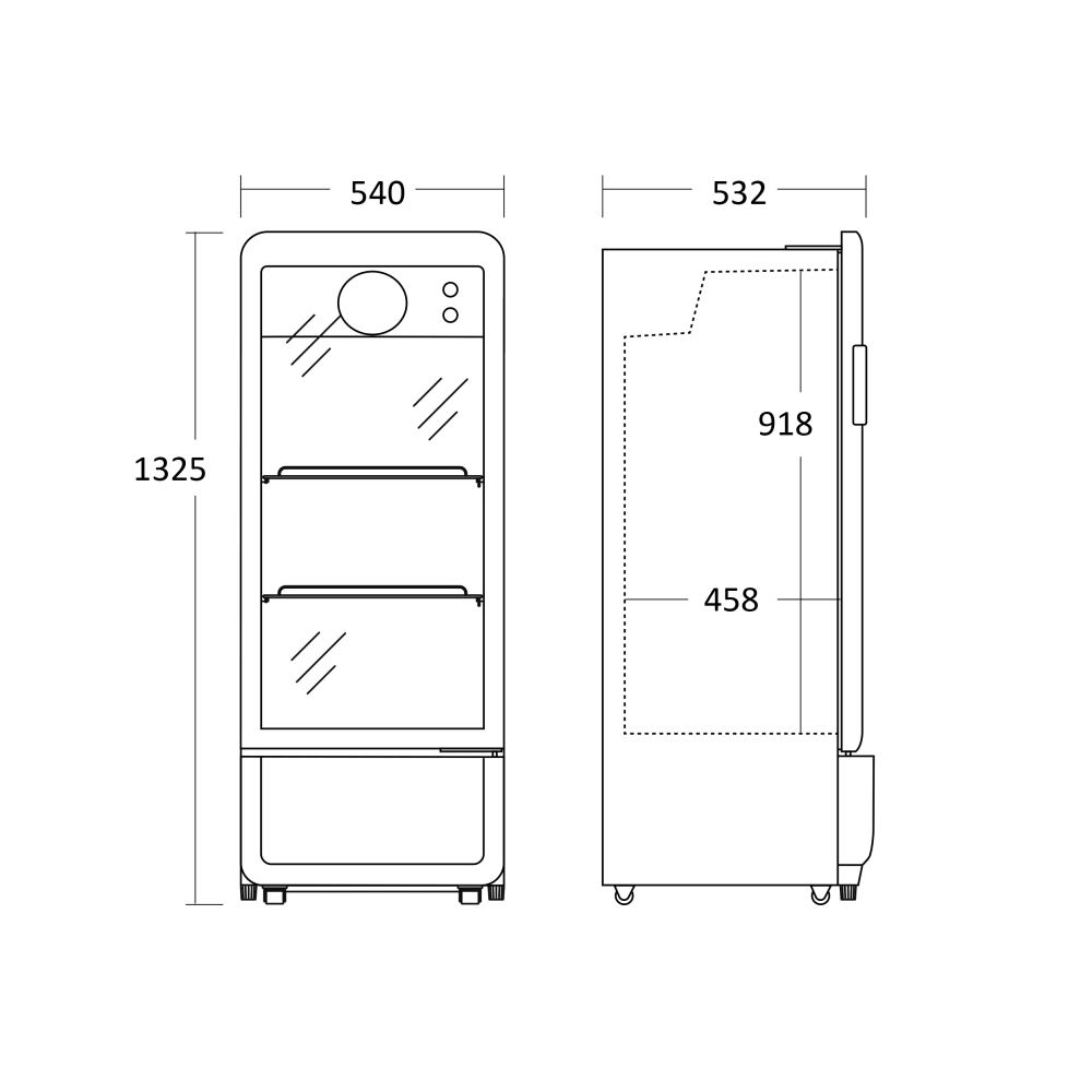 Külmik-vitriin 178L DC200BD (25311110000DC200BD)