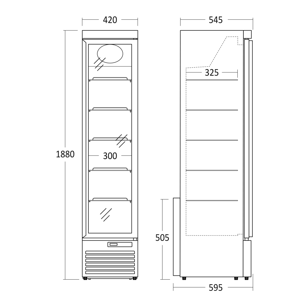 Sügavkülma vitriin 117 l DF160BD (26324010000DF160BD)