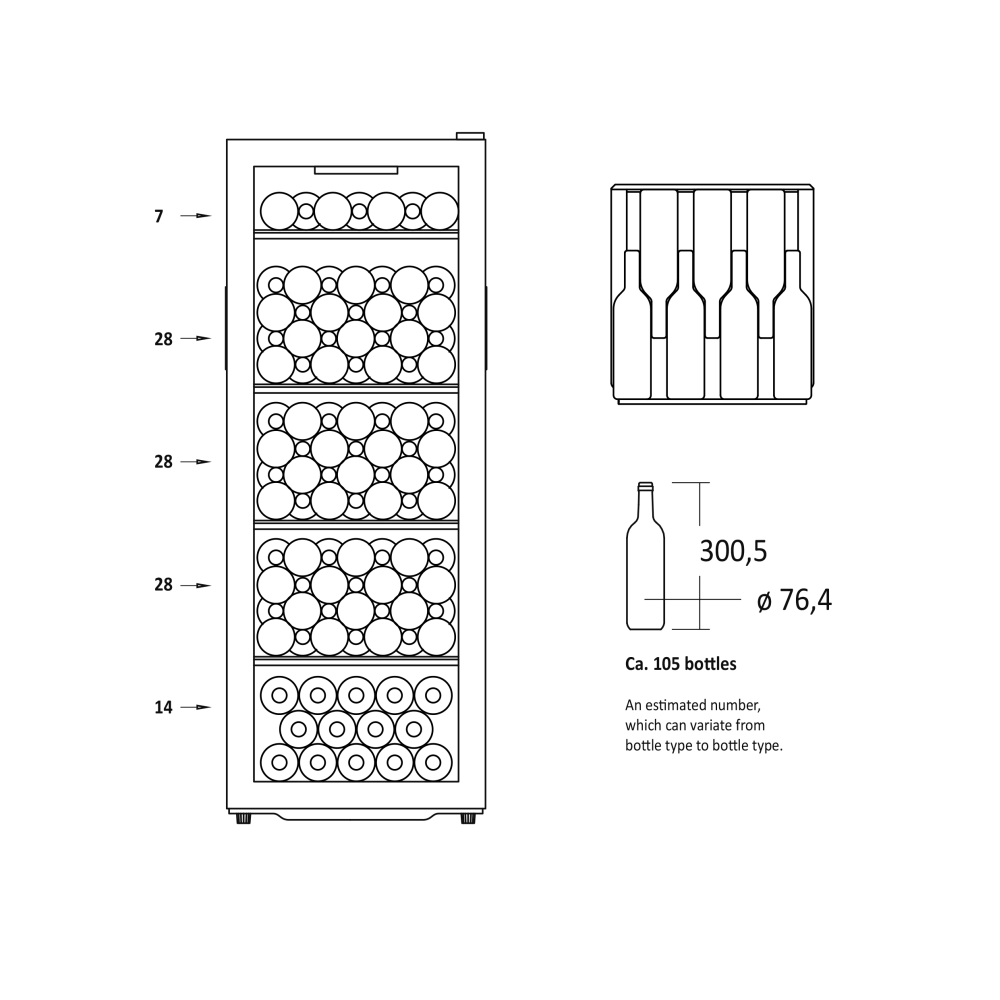 Refroidisseur à vin VC105BG