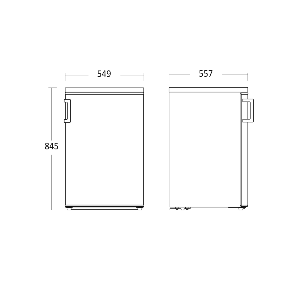 Energiasäästlik Valge külmik RFT126WE