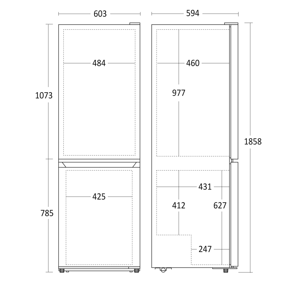 Praktiline Combi Külmik CBF315WE