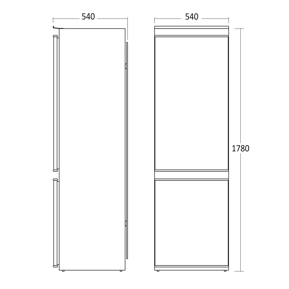 Kombineeritud külmkapp BIC249WE