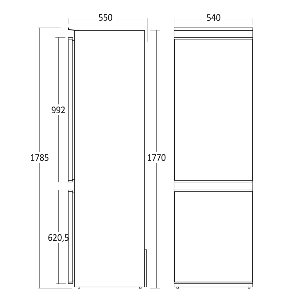 Refrigerator Combi CBI267NFWD