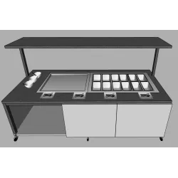 Külm bain-marie ja jahutatud pind iseteeninduseks vastavalt individuaalsele projektile
