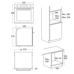 Sisseehitatav ahi XO 6500