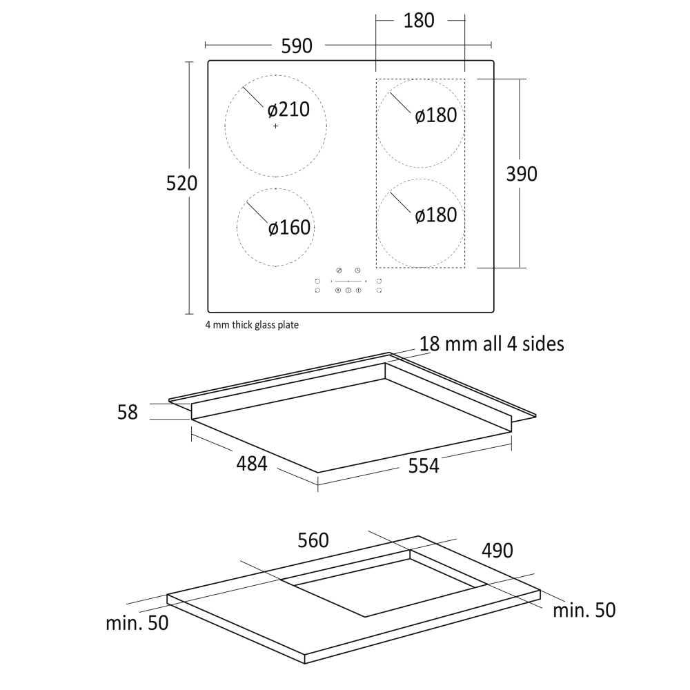 Induktsioonpliit HOI60F1FLEX (33058010000HOI60F1FLEX)