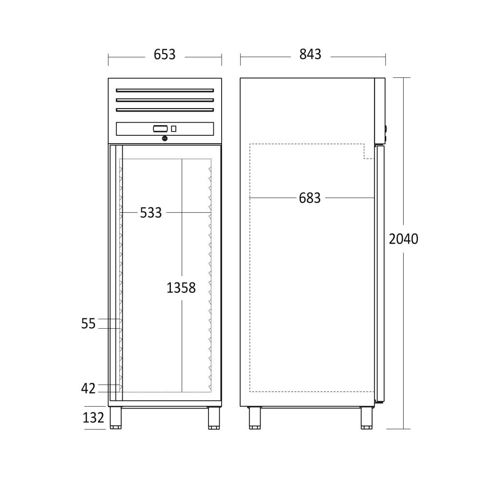 Külmik 461L GUF700X (63328610000GUF700X)