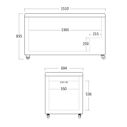 Jäätise vitriin 373L IC510D