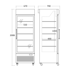 Sügavkülma vitriin 430L DF500BD