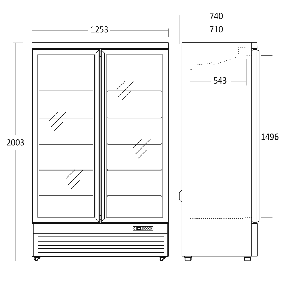 Sügavkülma vitriin 702L DF1006BD (25324010000DF1006BD)