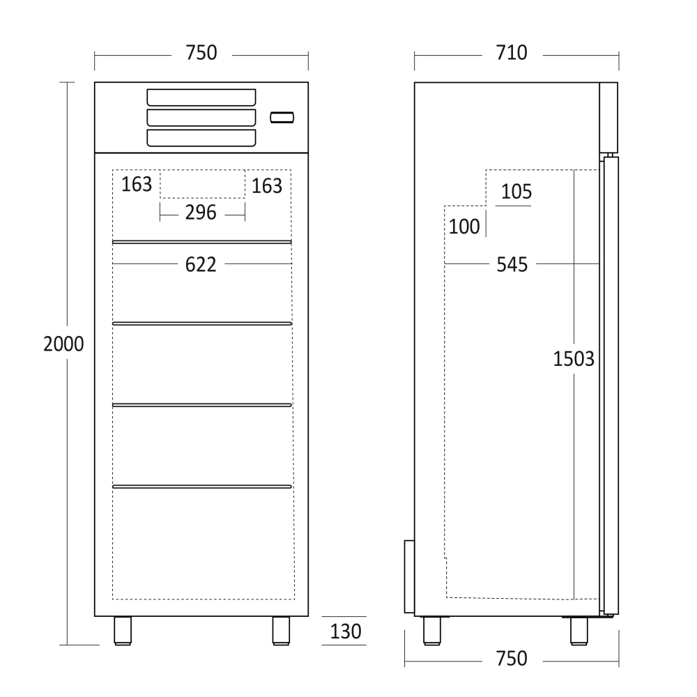Külmik 476L GUR600W (39318510000GUR600W)
