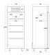 Külmik 476L GUR600W (39318510000GUR600W)