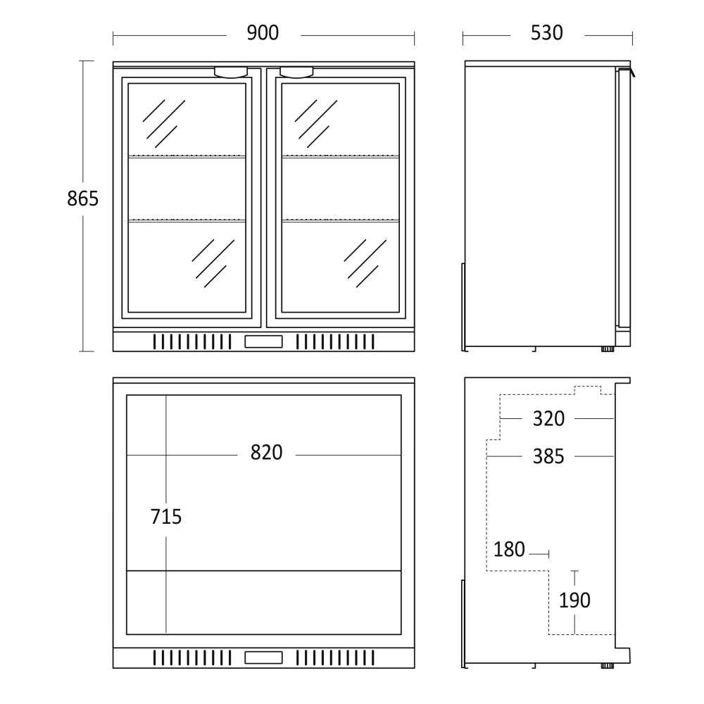 külmik-vitriin 158L SC 211 HDE (26310211HDE10000)