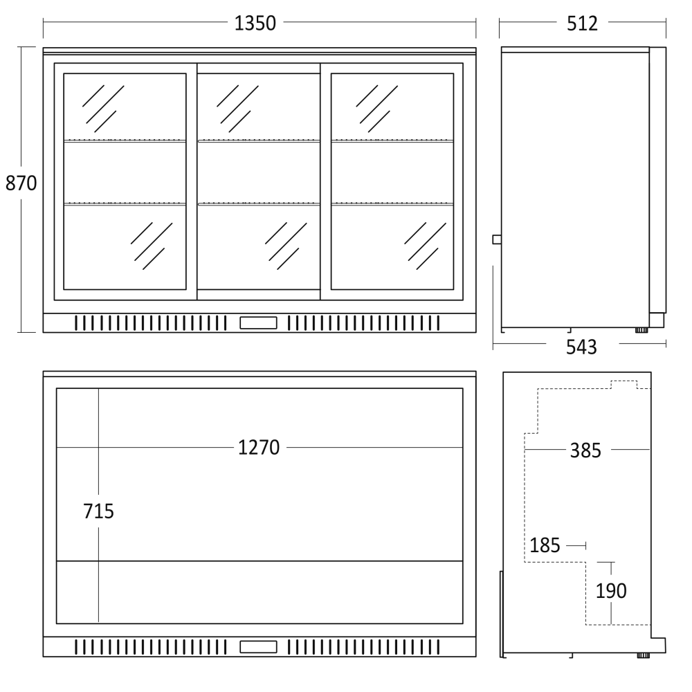 külmik-vitriin 254L BB311SLBB (26311010000BB311SLBB)