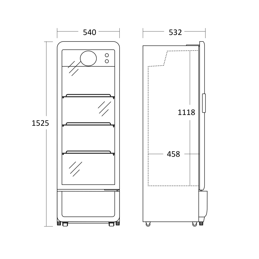 Külmik-vitriin 218L DC240BD (25311110000DC240BD)