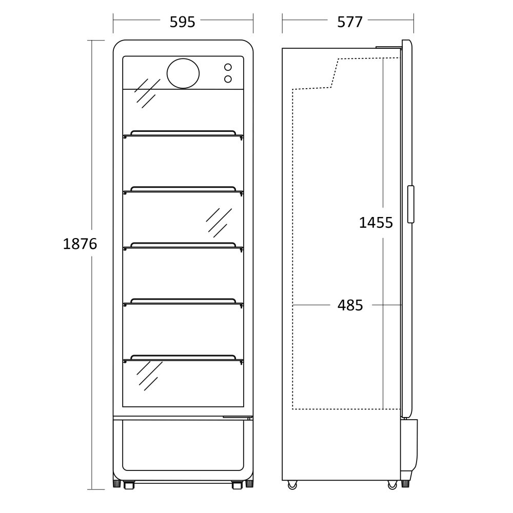 Külmik-vitriin 343L DC380BD (25311110000DC380BD)