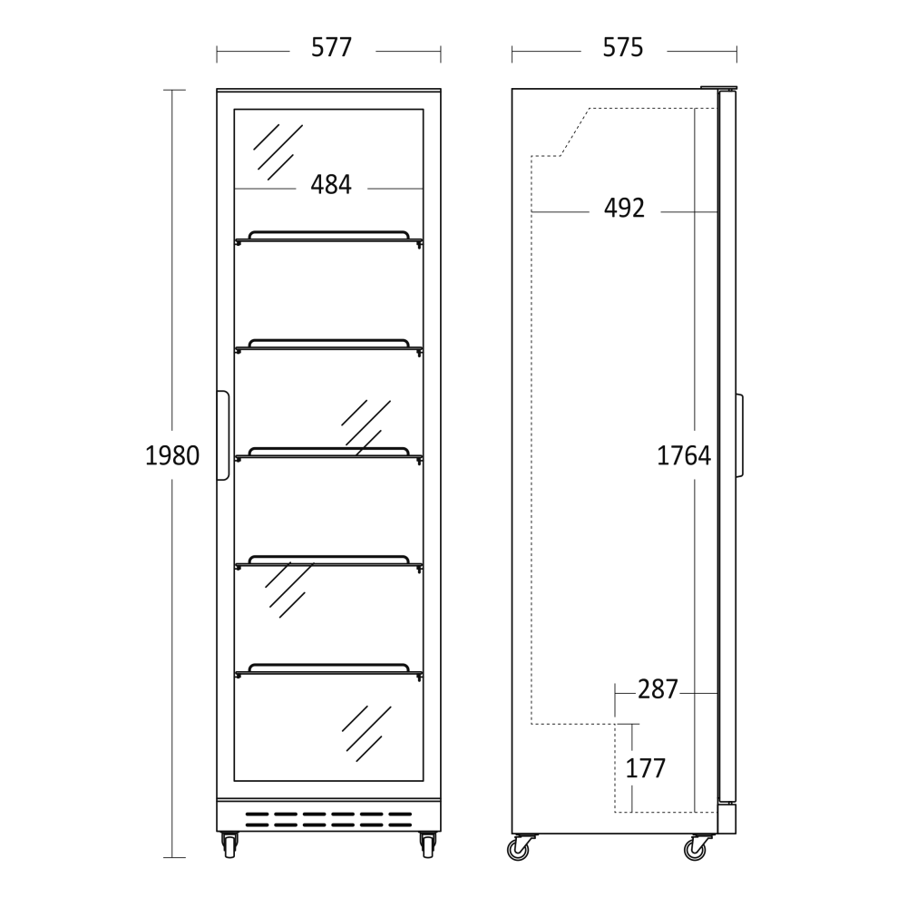 Külmik-vitriin, valge 360L SD 430 E (26310430E110000)