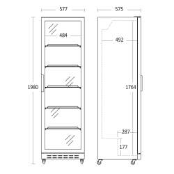 Külmik-vitriin, valge 360L SD 430 E