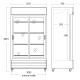 Vitriinkülmik, must, 670 l SD 1002 BSLE (26311002BSLE10000)