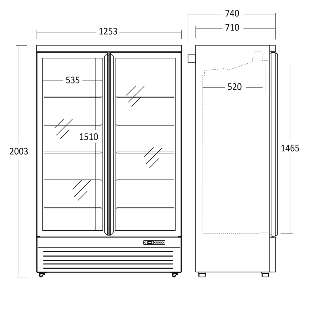 Vitriinkülmik 809L DC1080BB (25311110000DC1080BB)