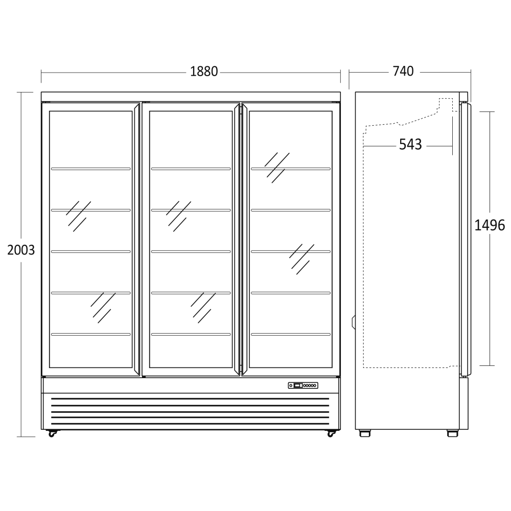 Vitriinkülmik 1246L DC1664B (25311110000DC1664BB)