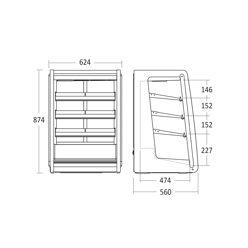 Külmvitrine, must 129L RTW 129 BE (19310129BE10000)