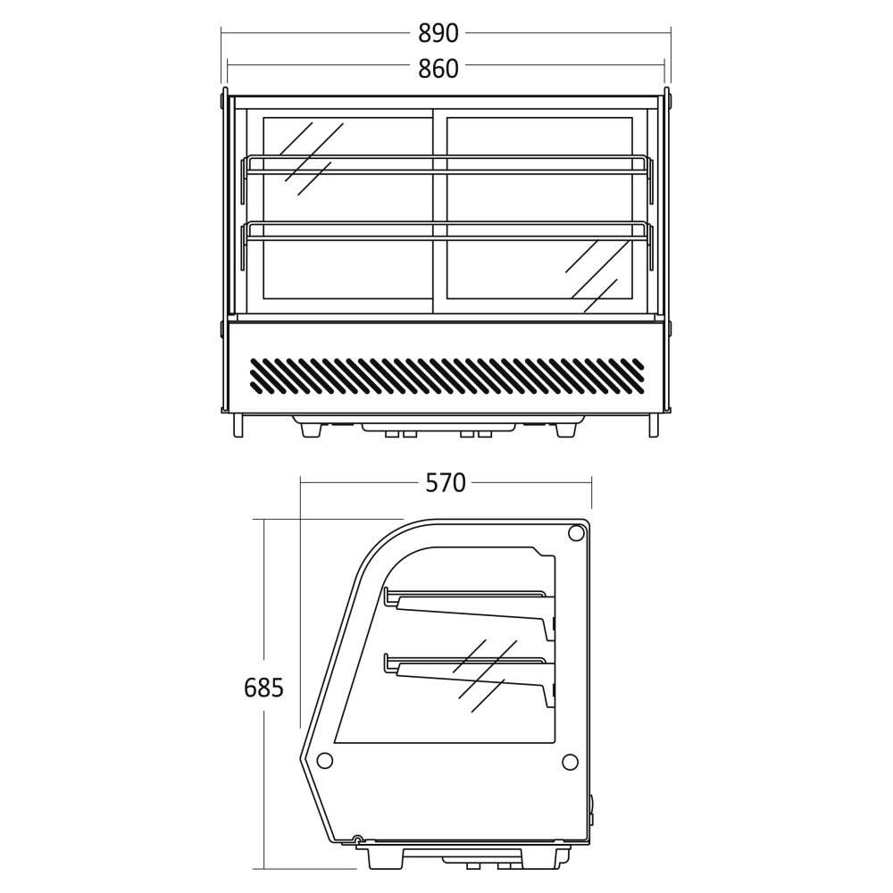 Külmvitrine 145L RTW 160 E (19310160E310000)