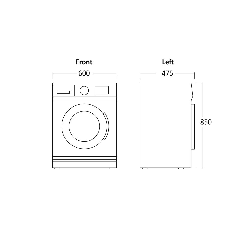 Washing machine WAH 1506 W (33081010000WMF3408WA)
