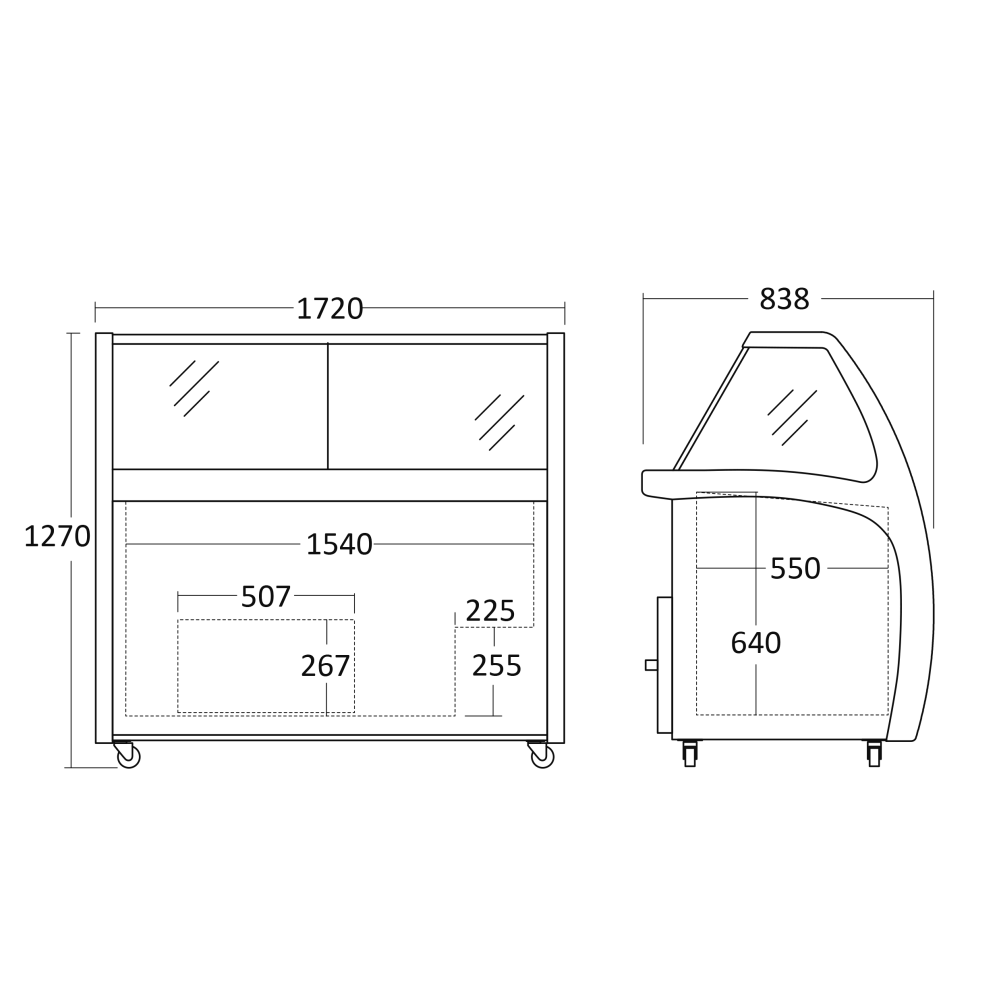 Jäätise vitriinkülmik 538L SIC12WBL (23424510000SIC12WB)