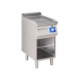 Gaasigrillplaat ribilise küpsetuspinna ja neutraalse kapiga 6,5kW