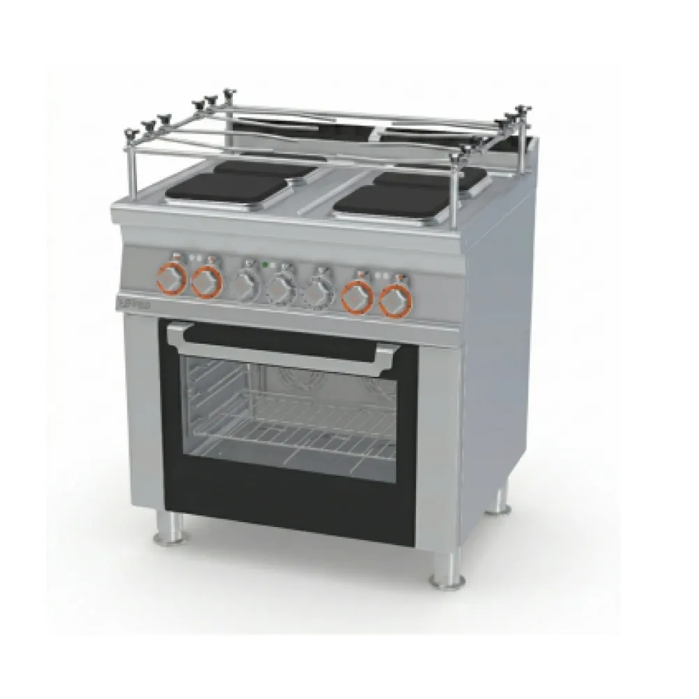 Elektripliit ahjuga GN1/1, 4 ruudukujulist keeduplaati CFVQ4-78ETX/V (0880083BX)