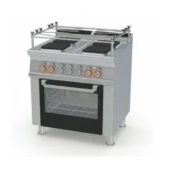 Elektripliit ahjuga GN1/1, 4 ruudukujulist keeduplaati CFVQ4-78ETX/V
