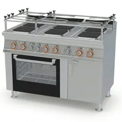 Elektripliit ahjuga, 6 ruudukujulist keeduplaati CFVQ6-712ETVX/V