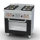 Gaasipliit ahjuga CF4-68G/V (06680850)