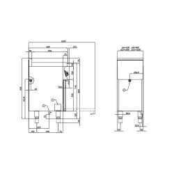 Gaasipliit elektriahjuga CFM4-66GEM/V
