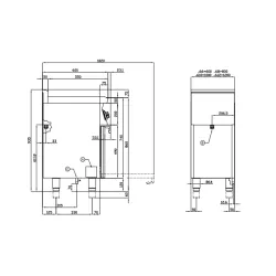 Gaasipliit elektriahjuga CF4-68GEM