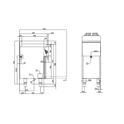 Gaasipliit elektriahjuga CFM4-68GEM
