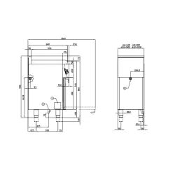 Gaasipliit elektriahjuga CF4-68GEM