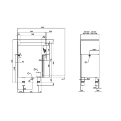 Gaasipliit elektriahjuga CFM3-612GEMV/V