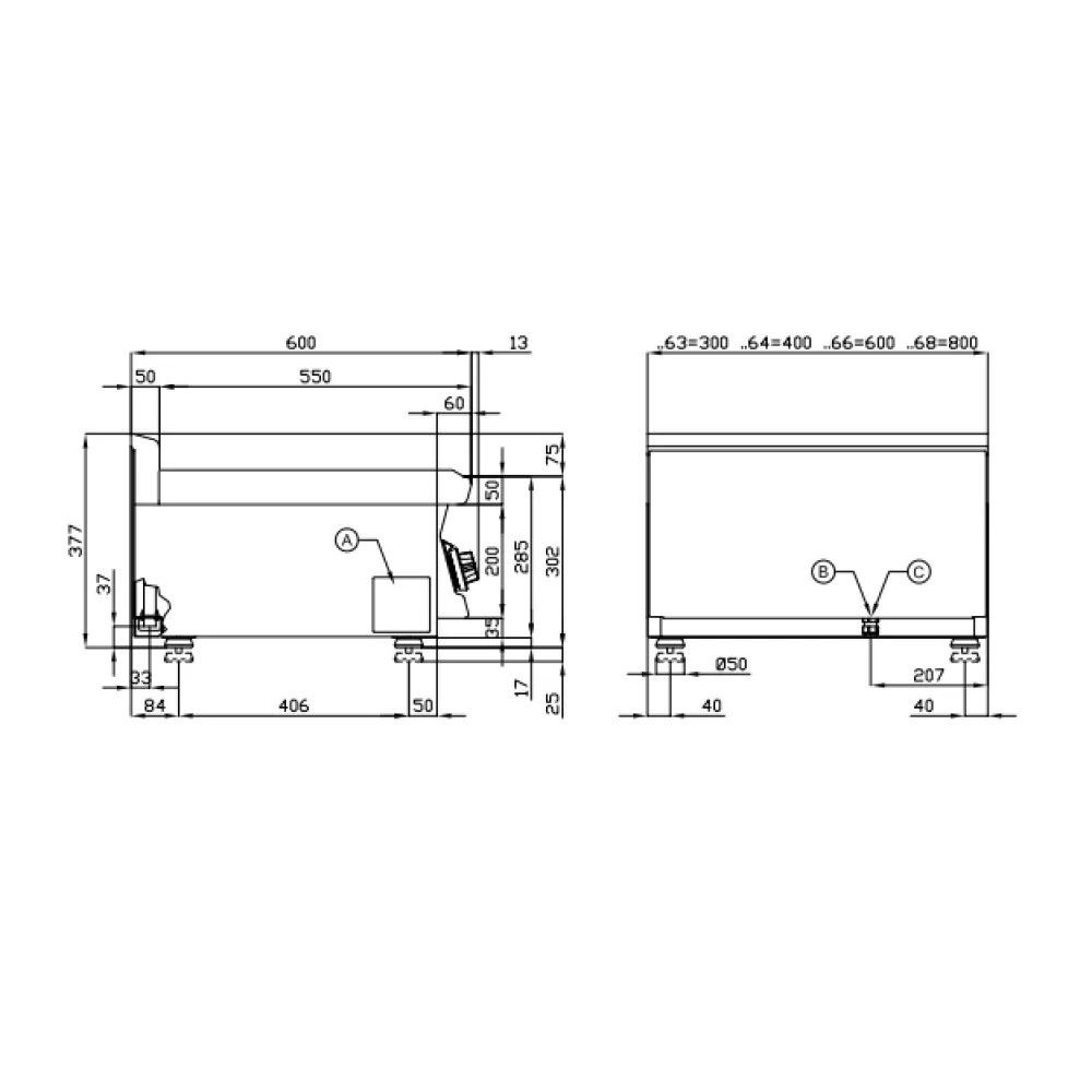 Gaasiga küpsetusplaat, sile FTLT-66G (16230651)