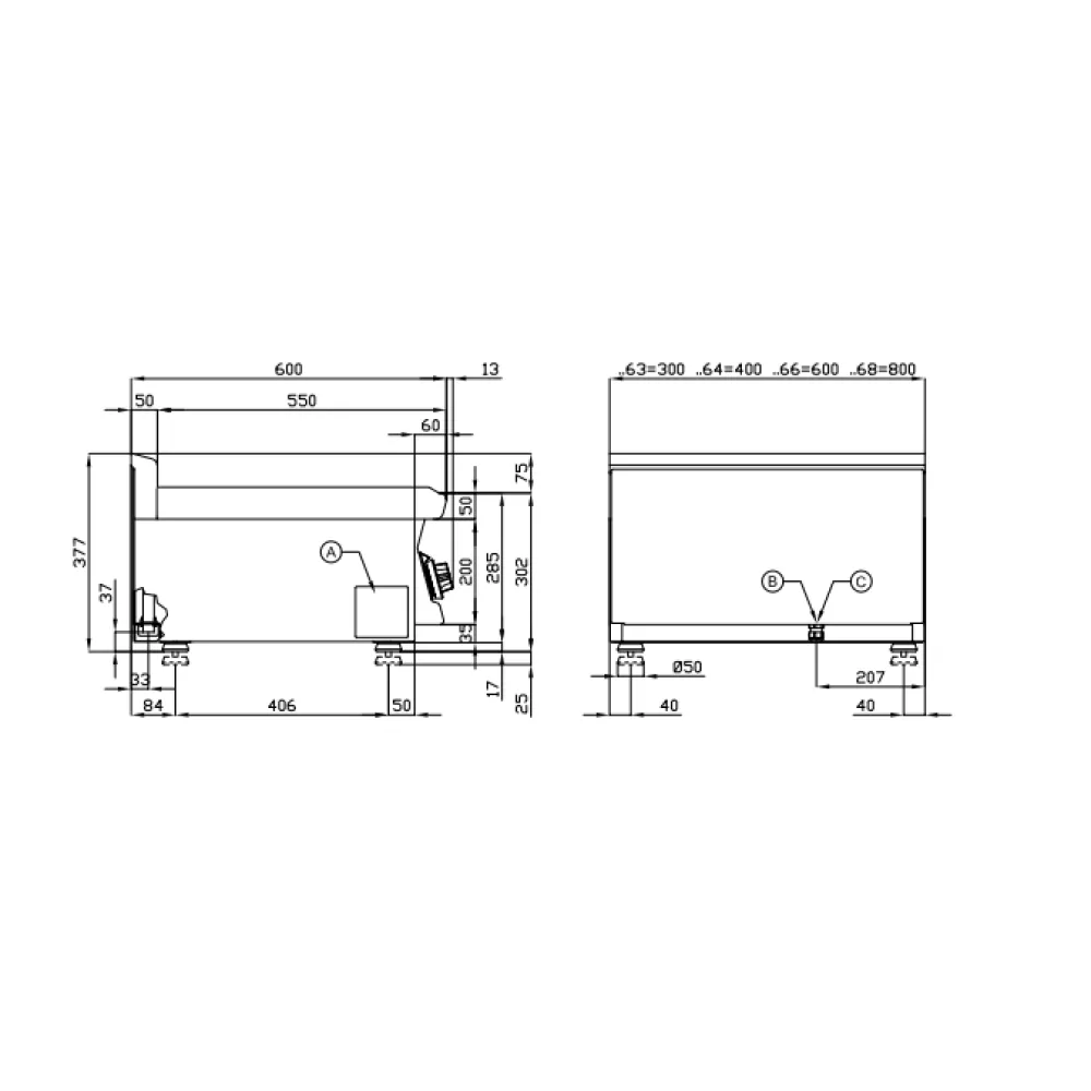 Gaasiga küpsetusplaat, sile FTLT-68G (16230851)