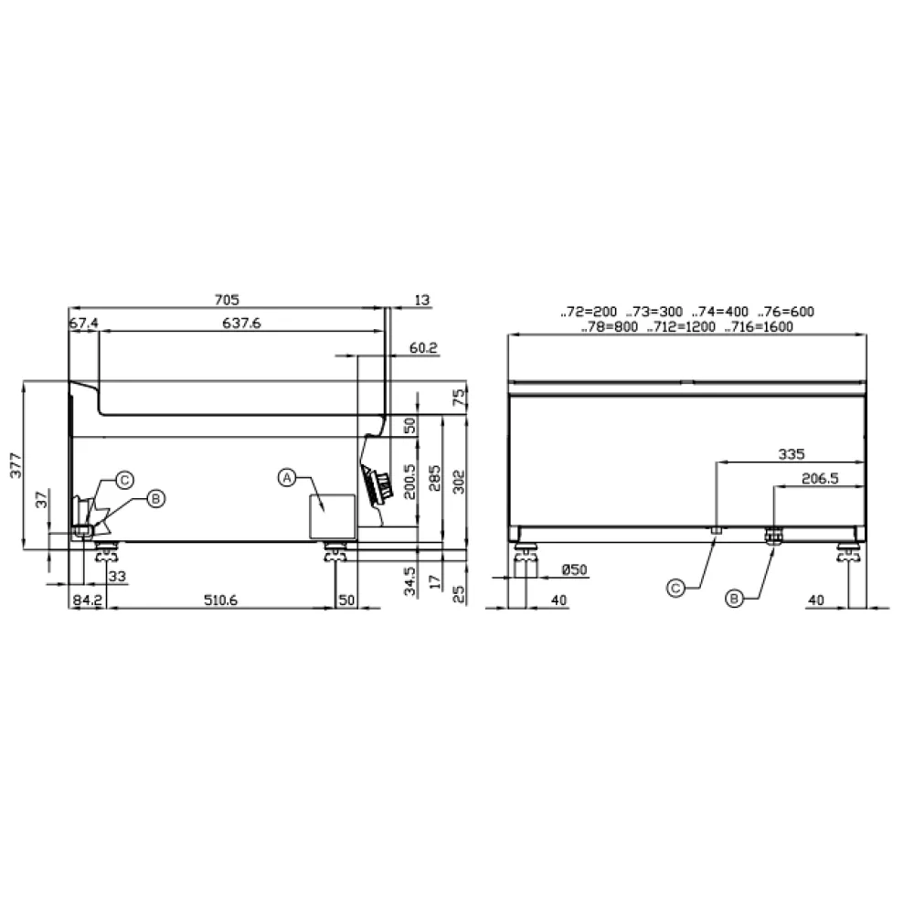Elektripliit 70 MARINE PCQT-712ETX (18031231X)