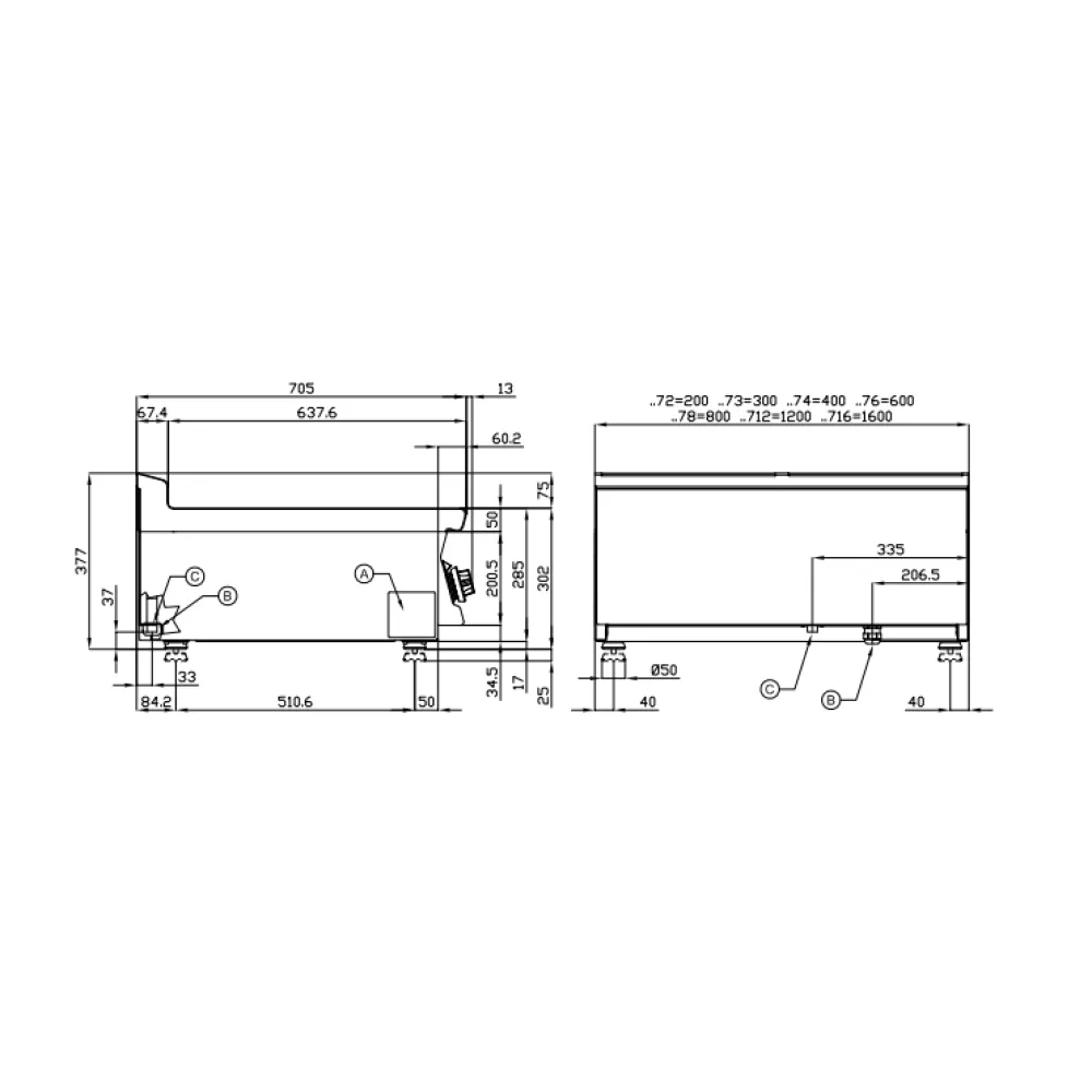 Electric pasta cooking machine 17 l 70 MARINE CPT-74ETX (18100430X)