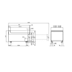 Inox sahtliga töötasapind 70 MARINE PLT-74X