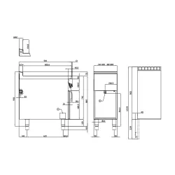 Elektriline fritüür neutraalkapiga 18+18L 90 F2/18-98ET