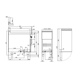 Gaasiga fritüür neutraalse kapiga 8+8 l 90 F2/8-94G