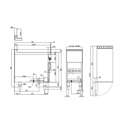 Gaasiga fritüür neutraalse kapiga 25+25L 90 F2/25-98G