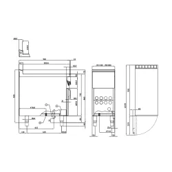 Gaasiga fritüür neutraalse kapiga 23+23L 90 F2/23-98GVP